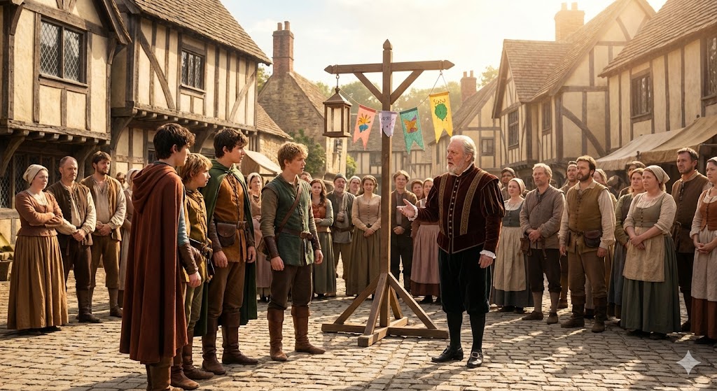 Mossbrook village square image